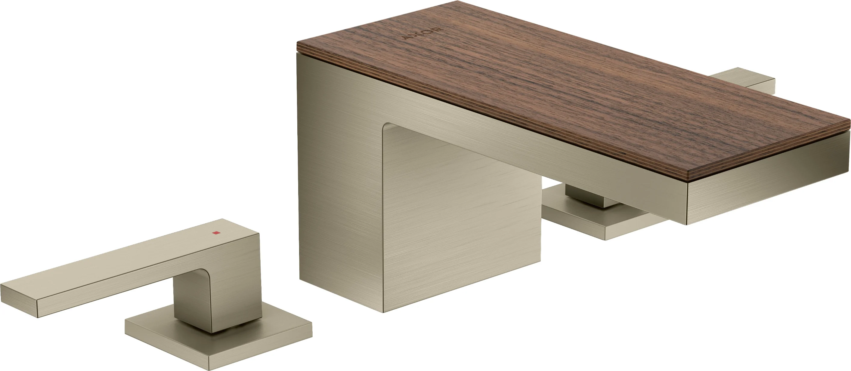 Hansgrohe AXOR MyEdition Platte 200 mm, Amerikanischer Nussbaum, abnehmbar
