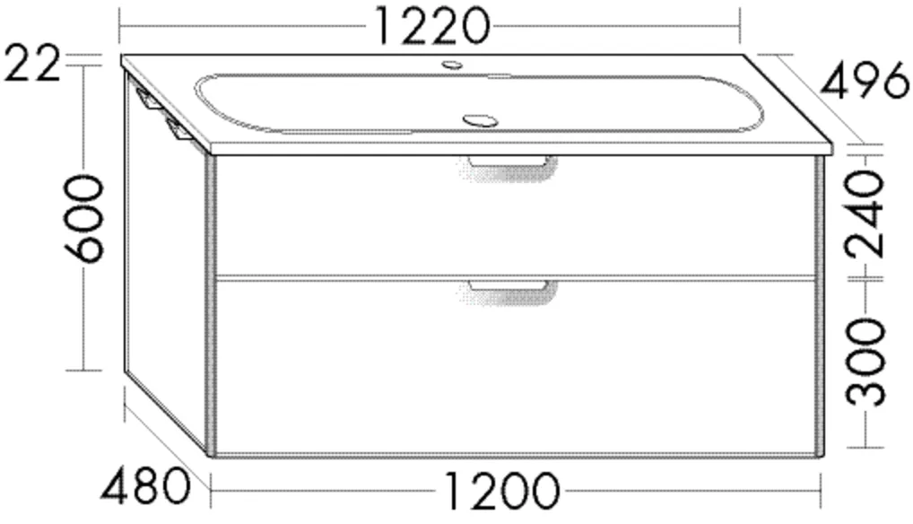 burgbad Badmöbelset „Vry“ in Eiche Dekor Urban burgbad Badmöbelset „Vry“ in Eiche Dekor Urban