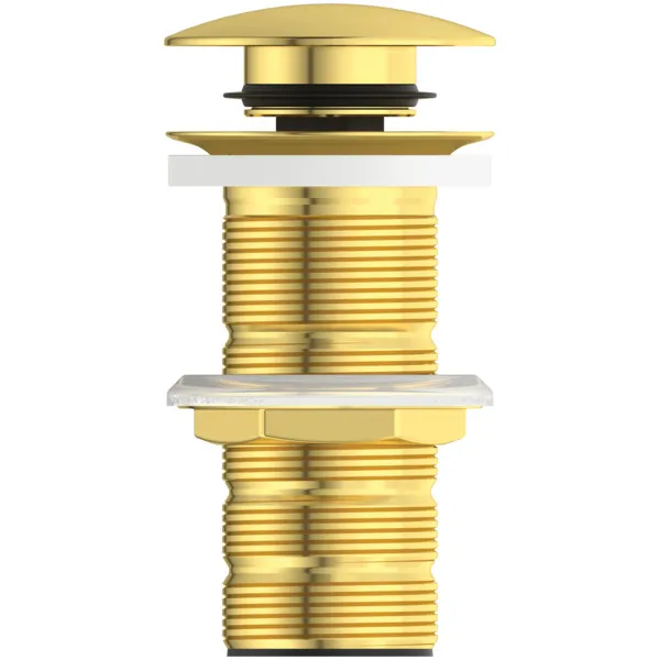 Ideal Standard Push-Open-Ventil für Waschtisch, Brushed Gold, 63,5x63,5 mm, Serienübergreifend Ideal Standard Push-Open-Ventil für Waschtisch, Brushed Gold, 63,5x63,5 mm, Serienübergreifend