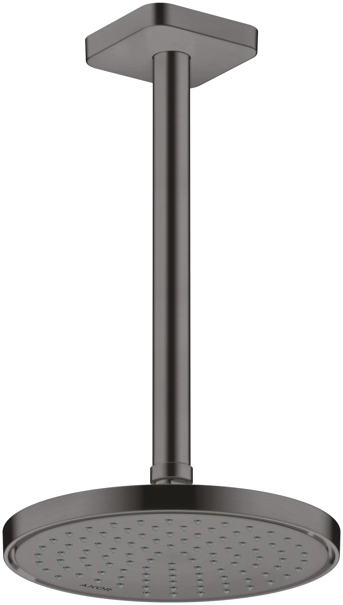 Hansgrohe AXOR ShowerSolutions Kopfbrause 220 1jet EcoSmart+ Brushed Black Chrome, 220 mm, verstellbarer Winkel, abnehmbar zur Reinigung