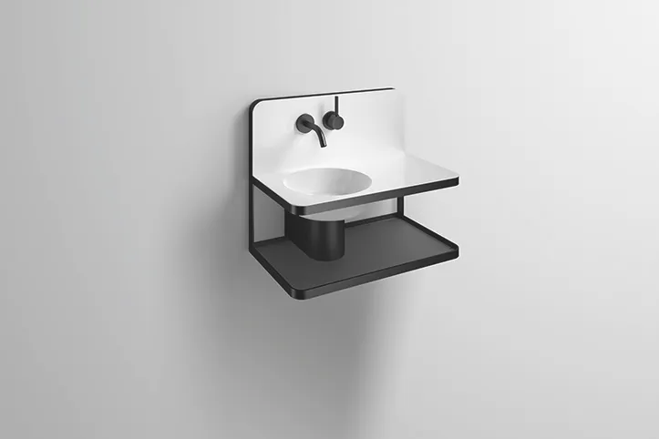 Alape Waschplatz „S19-Serie“ 360 × 497 mm, links Alape Waschplatz „S19-Serie“ 360 × 497 mm, links