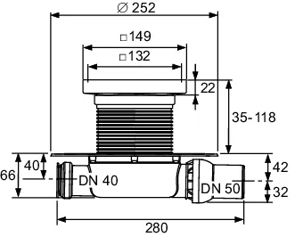 drainpoint S 116 Ablaufset superflach mit Seal System Universalflansch, befliesbare Fliesenmulde ″plate″ 150 mm