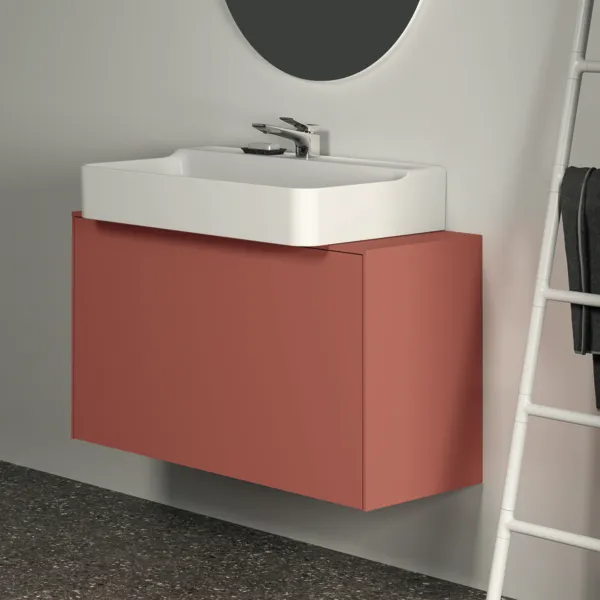 Ideal Standard Waschtischunterschrank Conca, 1 Auszug, mittigem Ausschnitt, 1002x373x550mm, Sunset