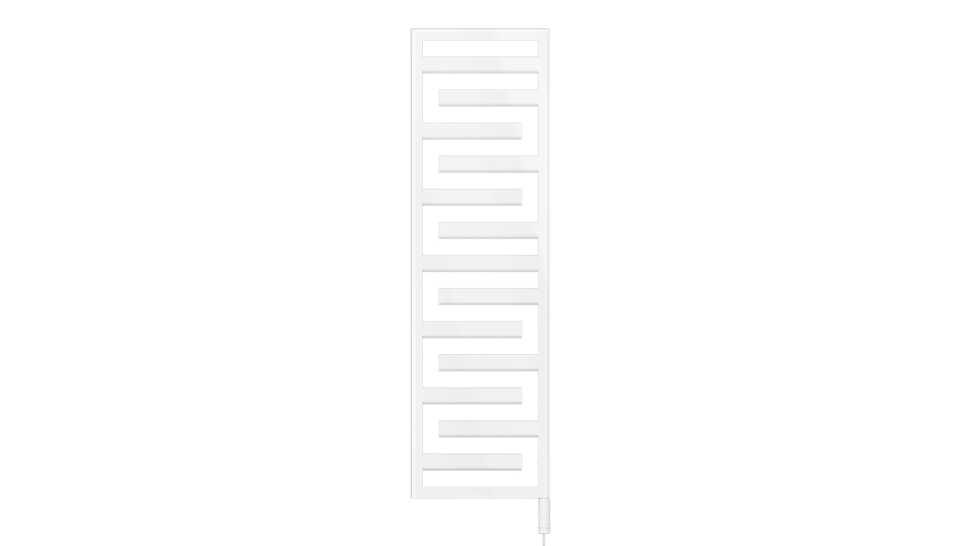 Zehnder Design-Elektroheizkörper „Tetris“ 50 × 182,8 cm in Verkehrsweiß (RAL 9016, glänzend)