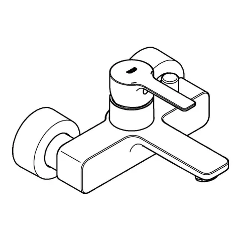 Grohe Lineare Einhand-Wannenbatterie, ½ Wandmontage Grohe Lineare Einhand-Wannenbatterie, ½ Wandmontage