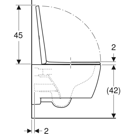 Wand-Tiefspül-WC Set mit WC-Sitz „iCon“ 360 × 330 × 530 mm in weiß matt, Befestigung verdeckt, Soft Closing Wand-Tiefspül-WC Set mit WC-Sitz „iCon“ 360 × 330 × 530 mm in weiß matt, Befestigung verdeckt, Soft Closing