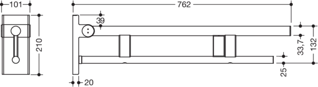 HEWI Stützklappgriff „System 900“