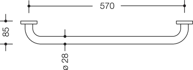 HEWI Handtuchhalter „Serie 477“ 63 × 2,8 × 8,5 cm in Reinweiß HEWI Handtuchhalter „Serie 477“ 63 × 2,8 × 8,5 cm in Reinweiß