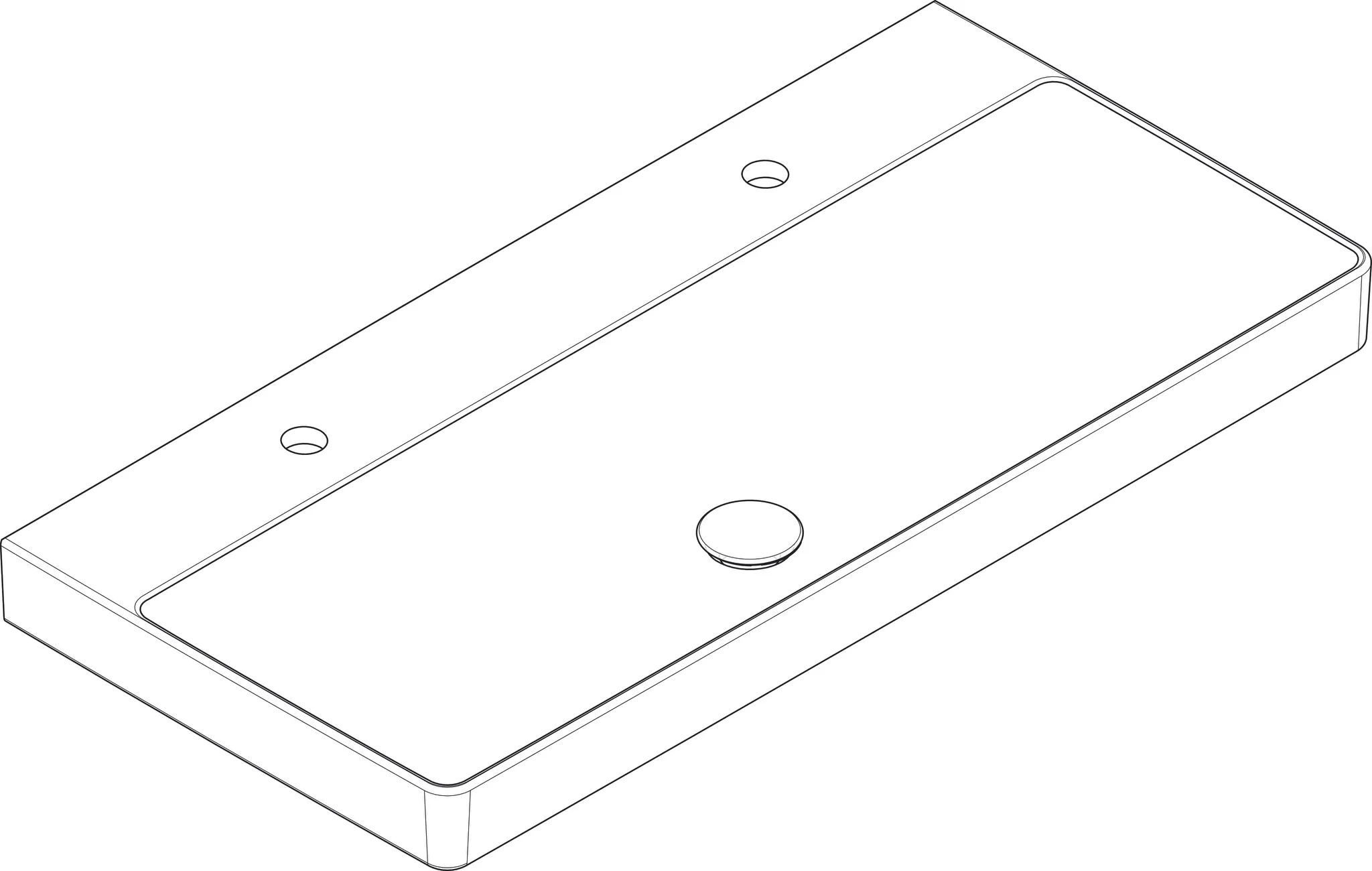 Waschbecken „Xelu Q“, Hahnlochposition links und rechts in Weiß Waschbecken „Xelu Q“, Hahnlochposition links und rechts in Weiß