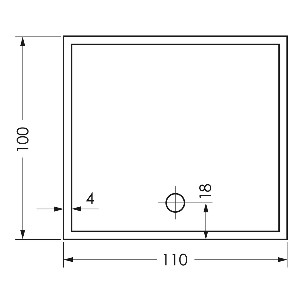 repaBAD rechteck Duschwanne „Wien“ 1100 × 1000 mm ohne Oberflächenbeschichtung, in Weiß repaBAD rechteck Duschwanne „Wien“ 1100 × 1000 mm ohne Oberflächenbeschichtung, in Weiß