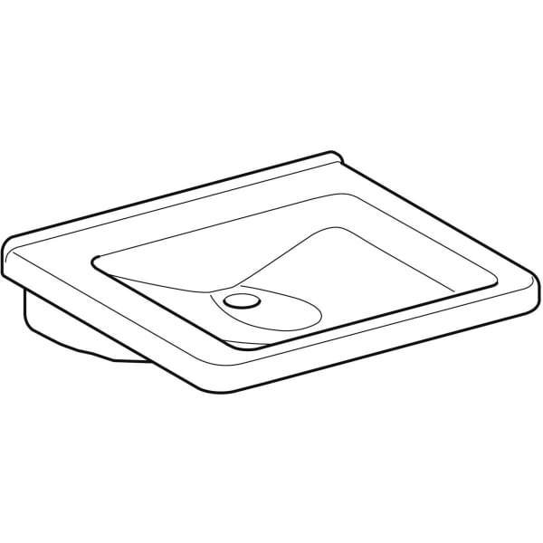 Wandwaschtisch „Renova Comfort Square“, rechteckig 60 × 55 cm in weiß alpin