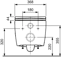TECE WC „neo“, Befestigung verdeckt, ohne Spülrand
