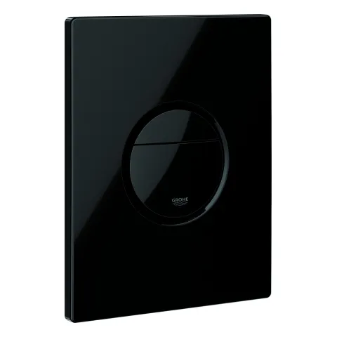 Grohe WC-Betätigungsplatte Nova Cosmopolitan 2-Mengen- und Start & Stopp-Betätigung senkrechte und waagerechte Montage 156 x 197 mm in glossy black