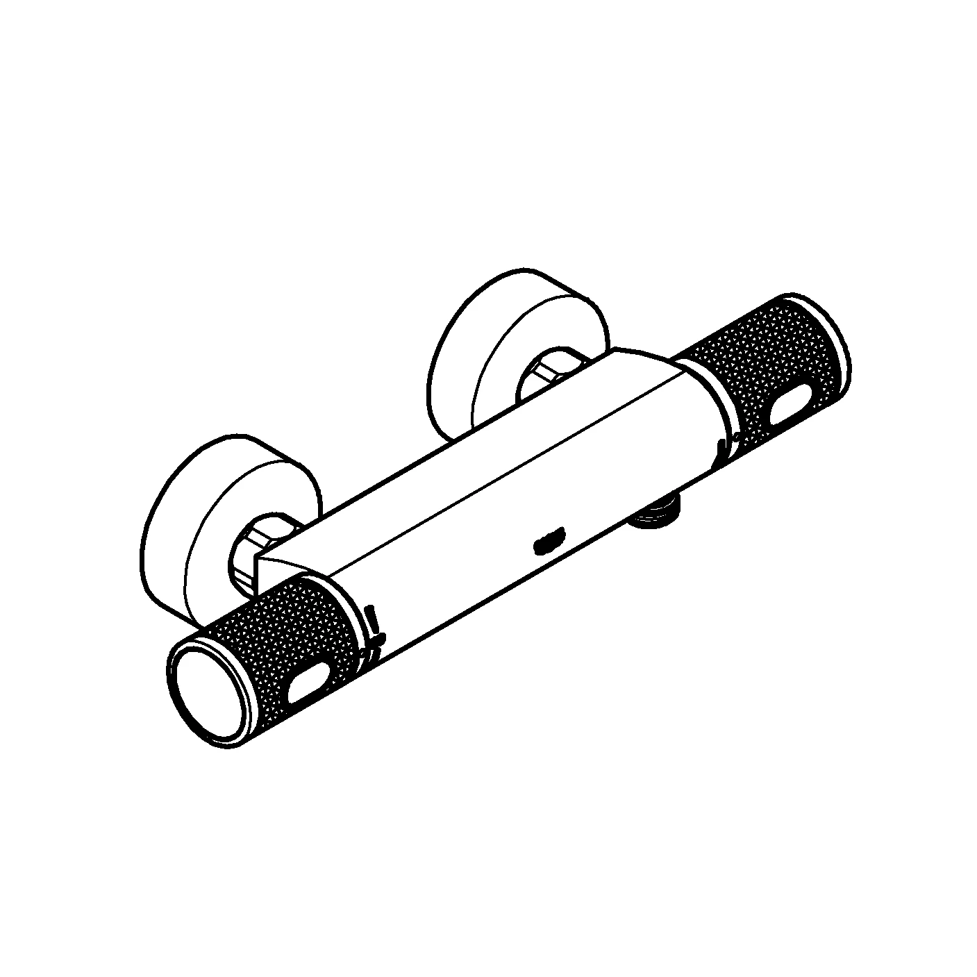 Thermostat-Brausebatterie Grohtherm 1000 Performance 34827, Wandmontage, eigensicher, Professional Edition, chrom