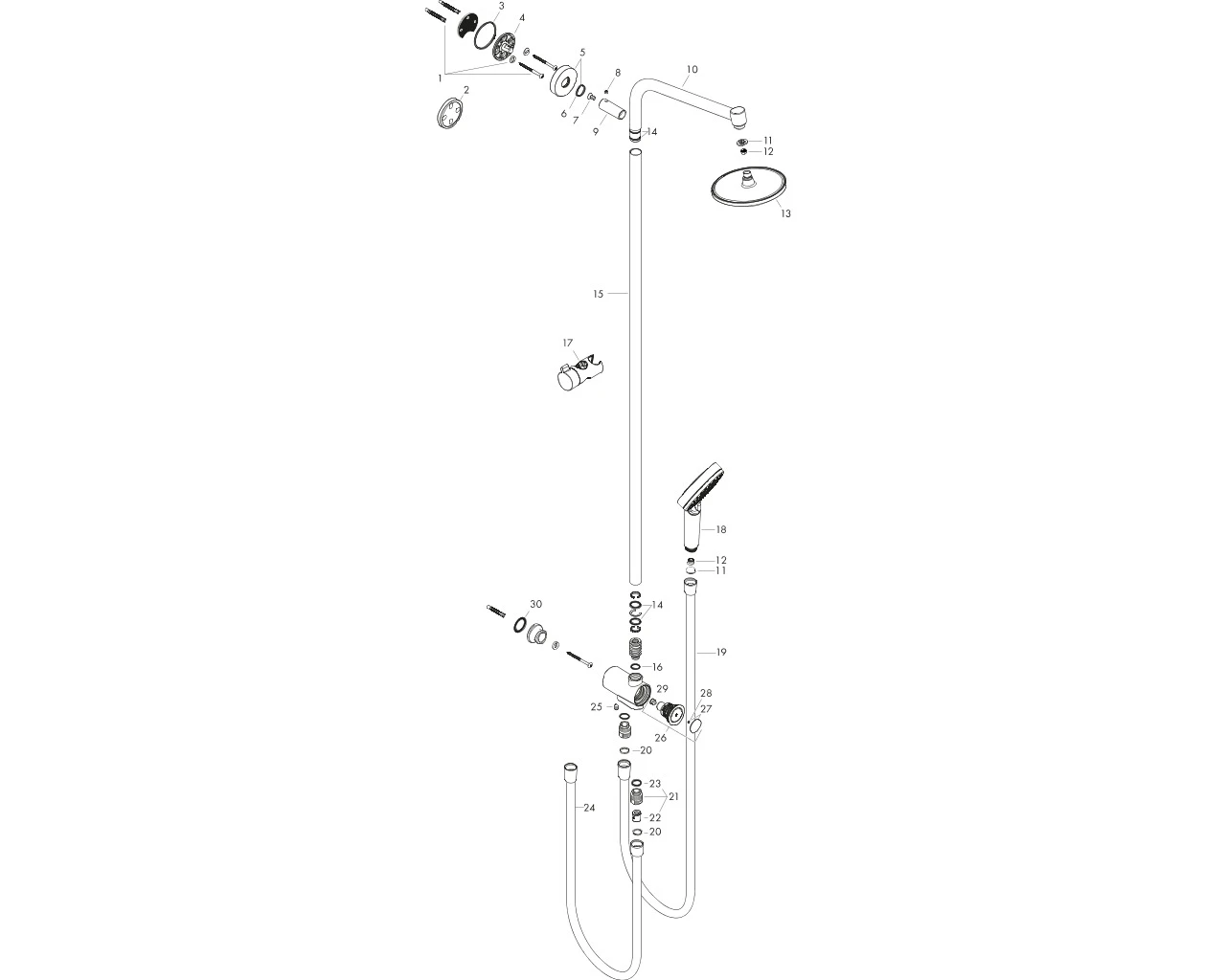 Showerpipe Crometta S 240 Reno EcoSmart chrom