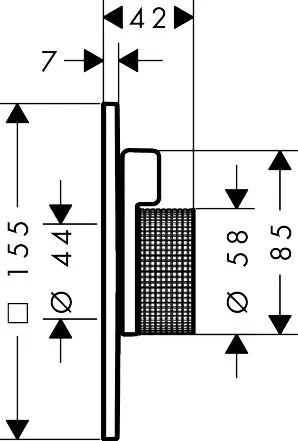 AXOR Citterio C Mischer Unterputz für 2 Verbraucher - Cubic cut, Chrom