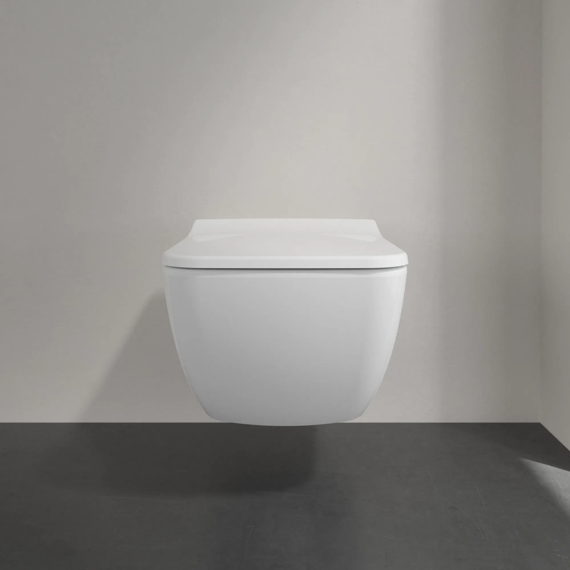 Wand-Tiefspül-WC Combi-Pack DirectFlush „Collaro“ mit SlimSeat 37,5 × 34 × 56 cm ohne Spülrand, Quick Release, Soft Closing