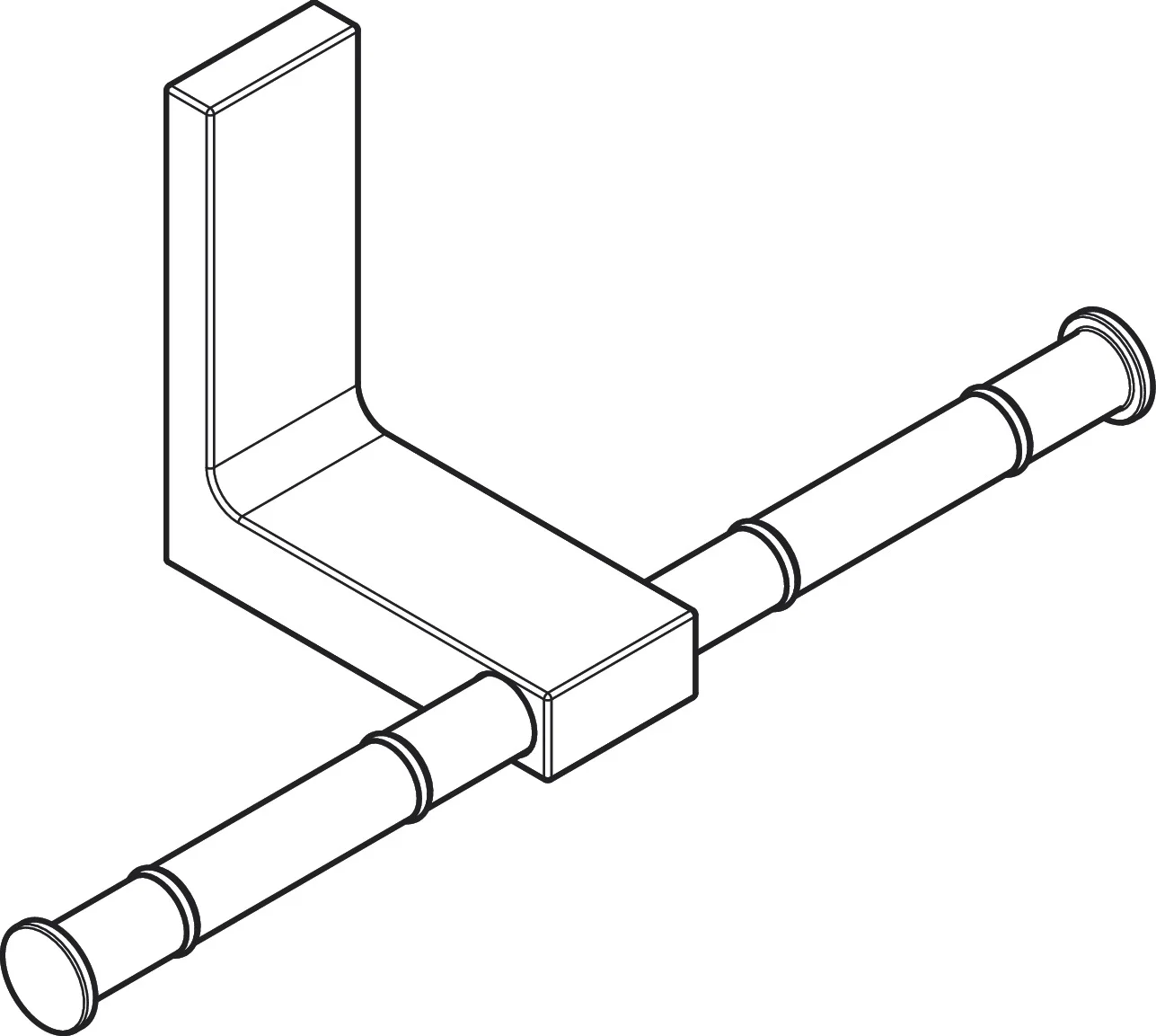 Hansgrohe AXOR Universal Rectangular Toilettenpapierhalter doppelt, Chrom, Wandmontage, Metall, für 2 Papierrollen Hansgrohe AXOR Universal Rectangular Toilettenpapierhalter doppelt, Chrom, Wandmontage, Metall, für 2 Papierrollen