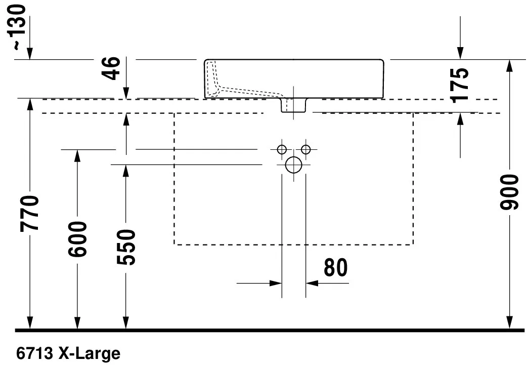 Aufsatzwaschtisch „Vero“, mit Überlauf, Hahnlochposition mittig Aufsatzwaschtisch „Vero“, mit Überlauf, Hahnlochposition mittig