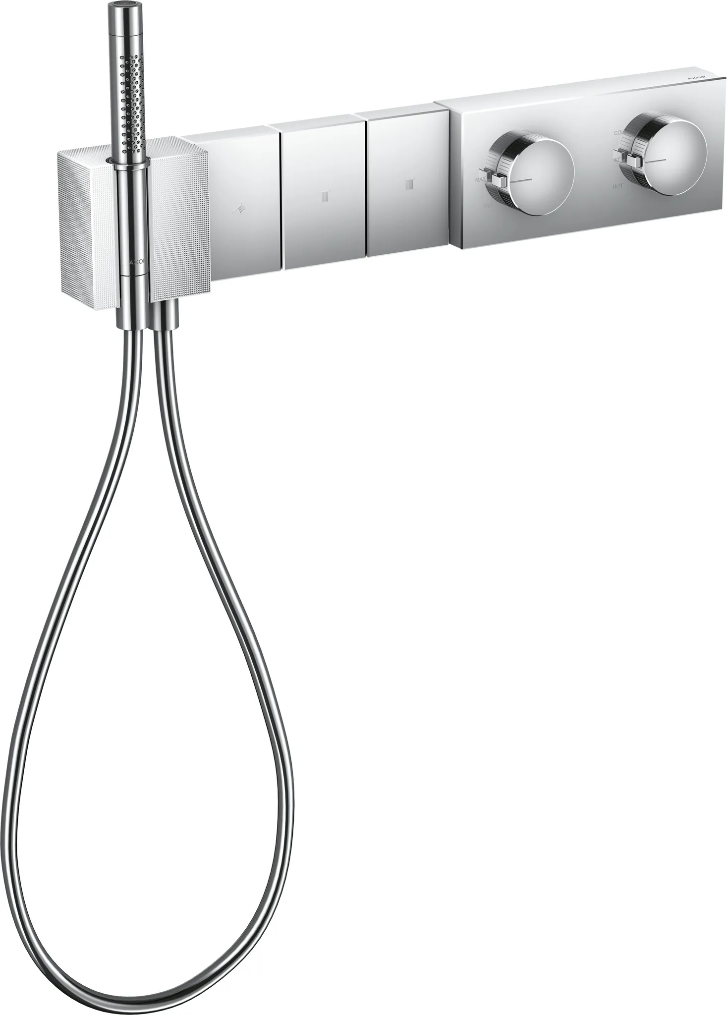 Thermostatmodul Unterputz Select Axor Edge F-Set 3 Verbr.Diamantschliff chrom