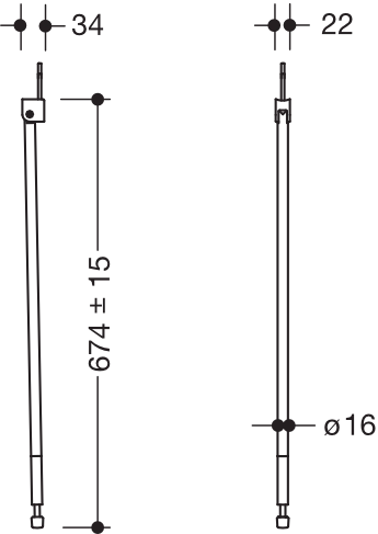 HEWI Bodenstütze „Serie 802 LifeSystem“ in Signalweiß glänzend