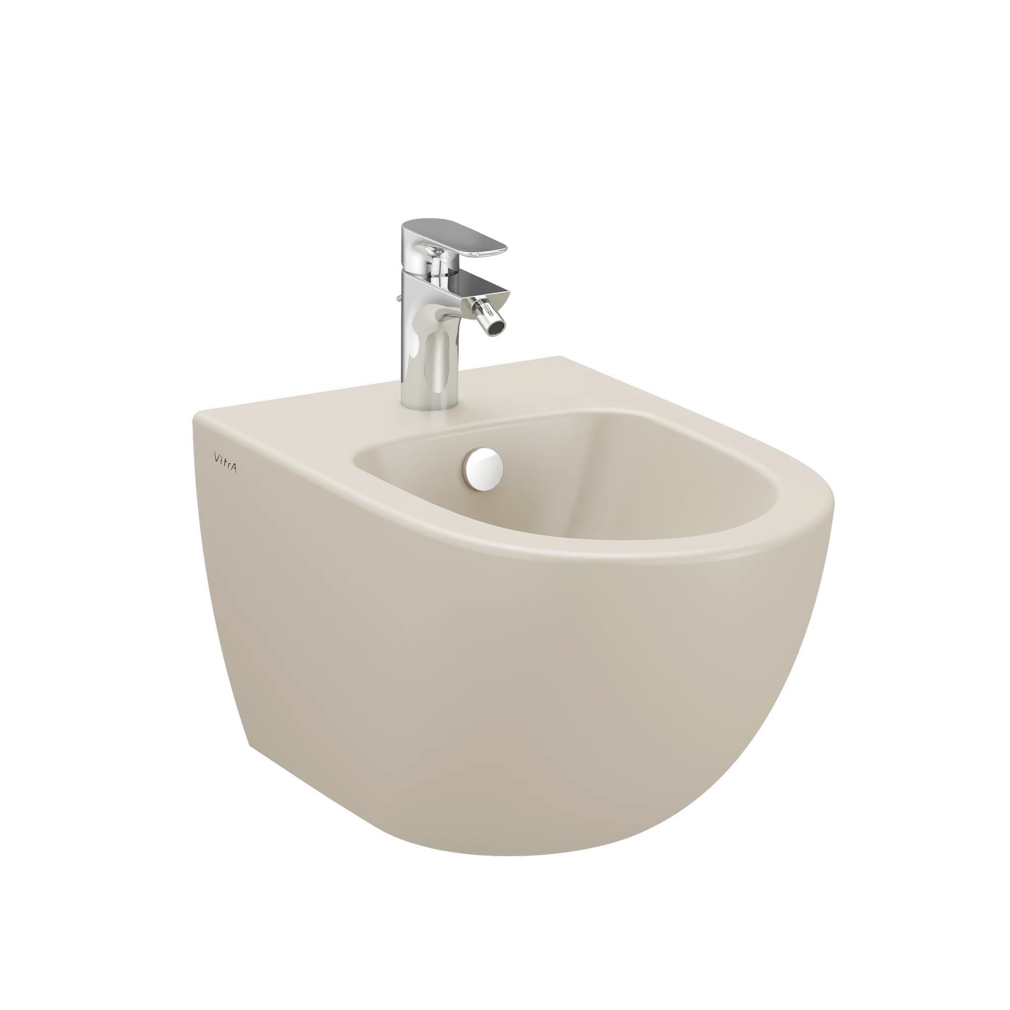 VitrA Sento Wand-Bidet Sandbeige Matt 365 x 540 mm mit V-Fit 2.0 Befestigung und Hahnloch VitrA Sento Wand-Bidet Sandbeige Matt 365 x 540 mm mit V-Fit 2.0 Befestigung und Hahnloch