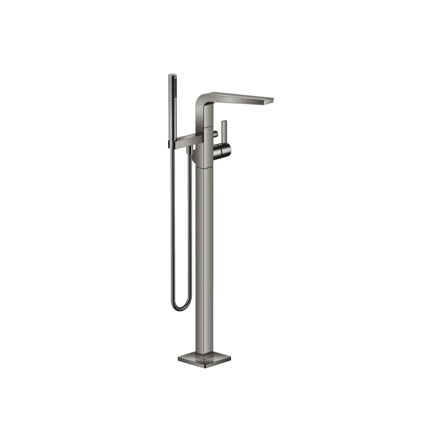 Dornbracht CL.1 Wannen-Einhandbatterie mit Standrohr, Dark Chrome, Ausladung 238 mm, Höhe 935–1005 mm, Schubrosette 131 x 131 mm