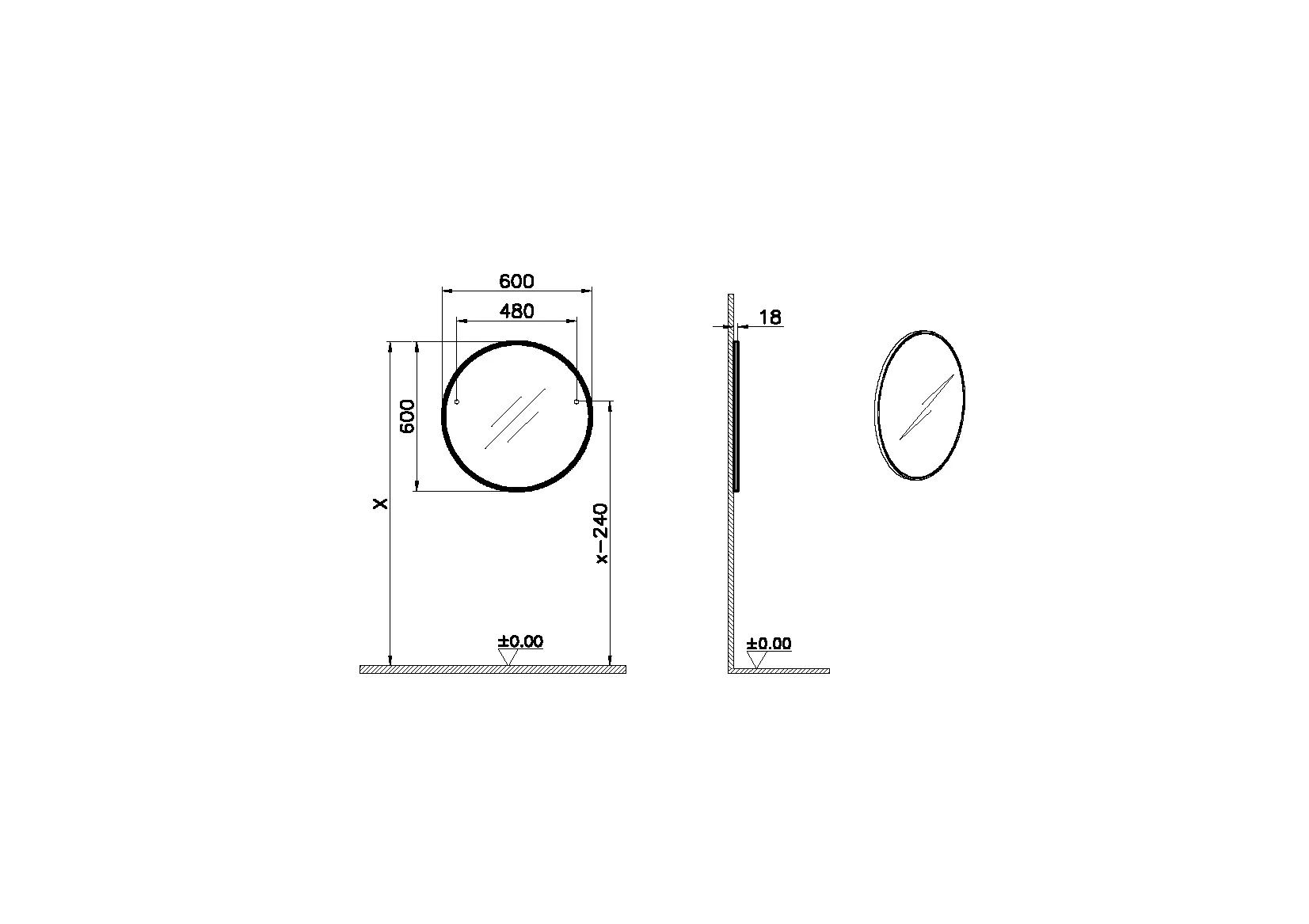 VitrA Sento Kids Rundspiegel 60 cm Orange VitrA Sento Kids Rundspiegel 60 cm Orange