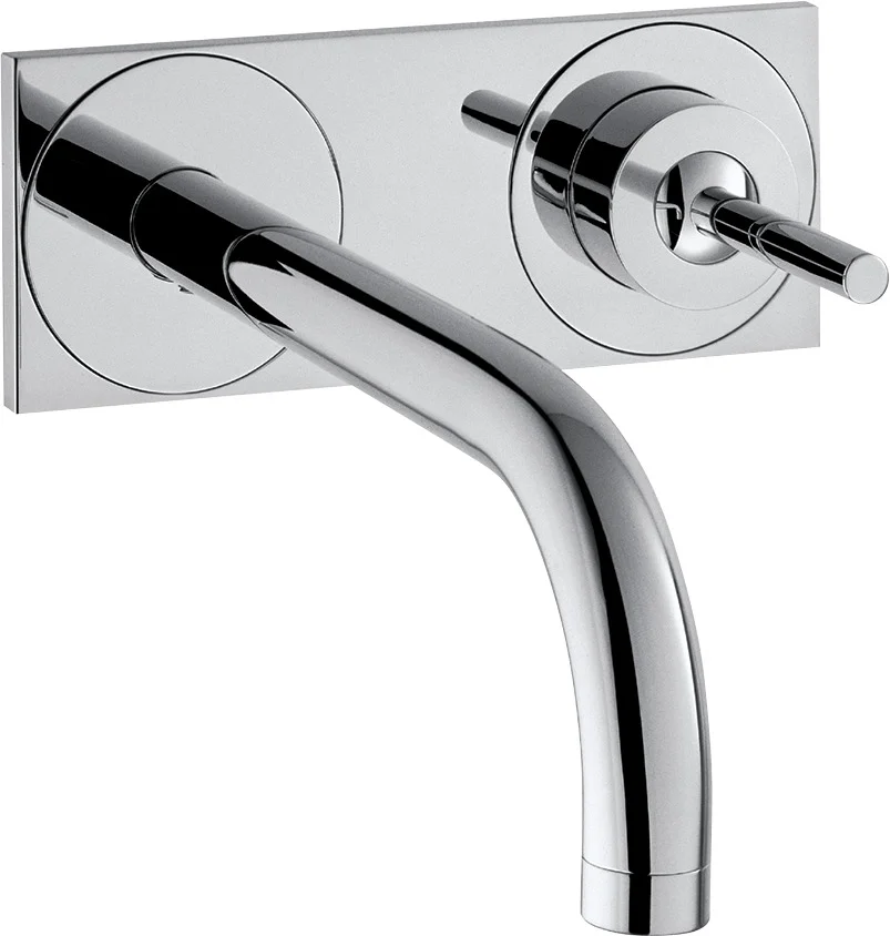 Hansgrohe AXOR Uno Einhebel-Waschtischmischer Unterputz, Chrom, Ausladung 165 mm mit Platte