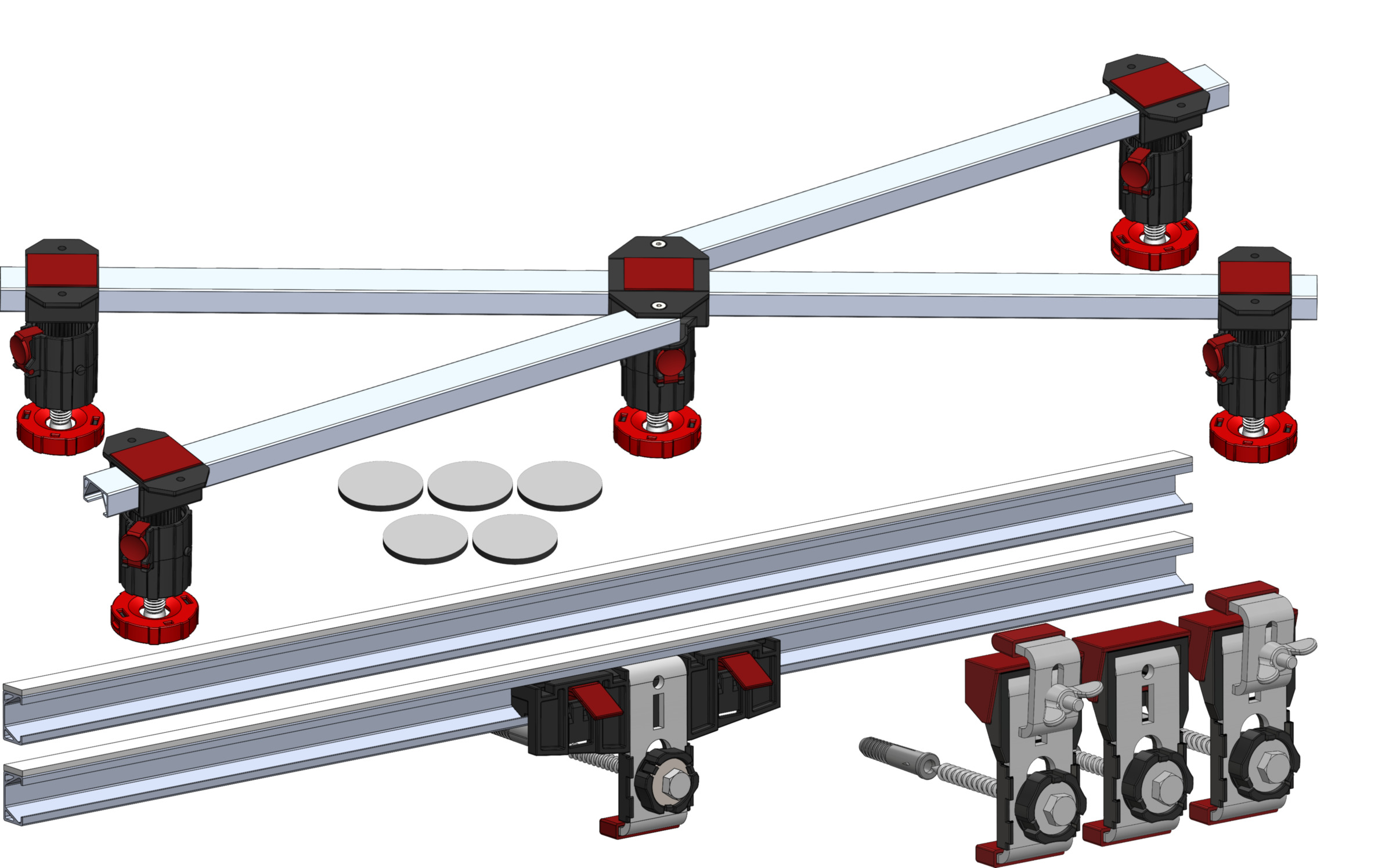 Badundu Duschwannenfuß Set bestehend aus Duschwannenfuß, Wandanker, Wannenrandleisten-Set und Schallschutzpads Badundu Duschwannenfuß Set bestehend aus Duschwannenfuß, Wandanker, Wannenrandleisten-Set und Schallschutzpads