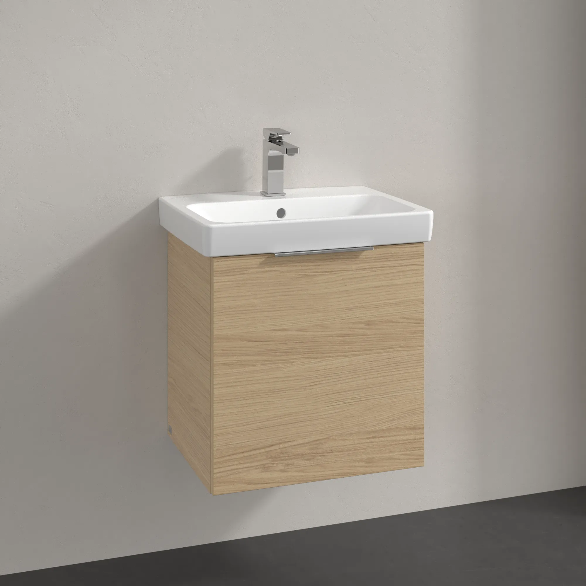 Villeroy & Boch Waschtischunterschrank „Architectura“ 500 × 520 mm Nordic Oak, Anschlag links