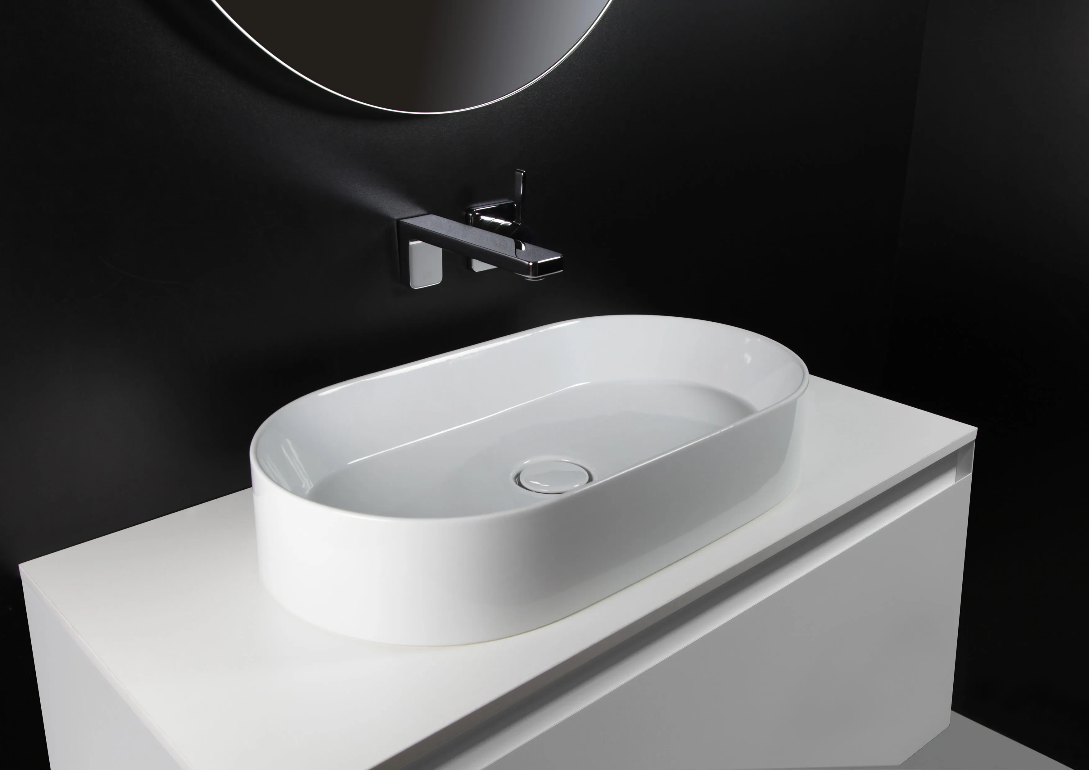 repaBAD Aufsatzwaschtisch „Wien“ 650 × 350 mm, ohne Hahnlochbohrung in Weiß repaBAD Aufsatzwaschtisch „Wien“ 650 × 350 mm, ohne Hahnlochbohrung in Weiß