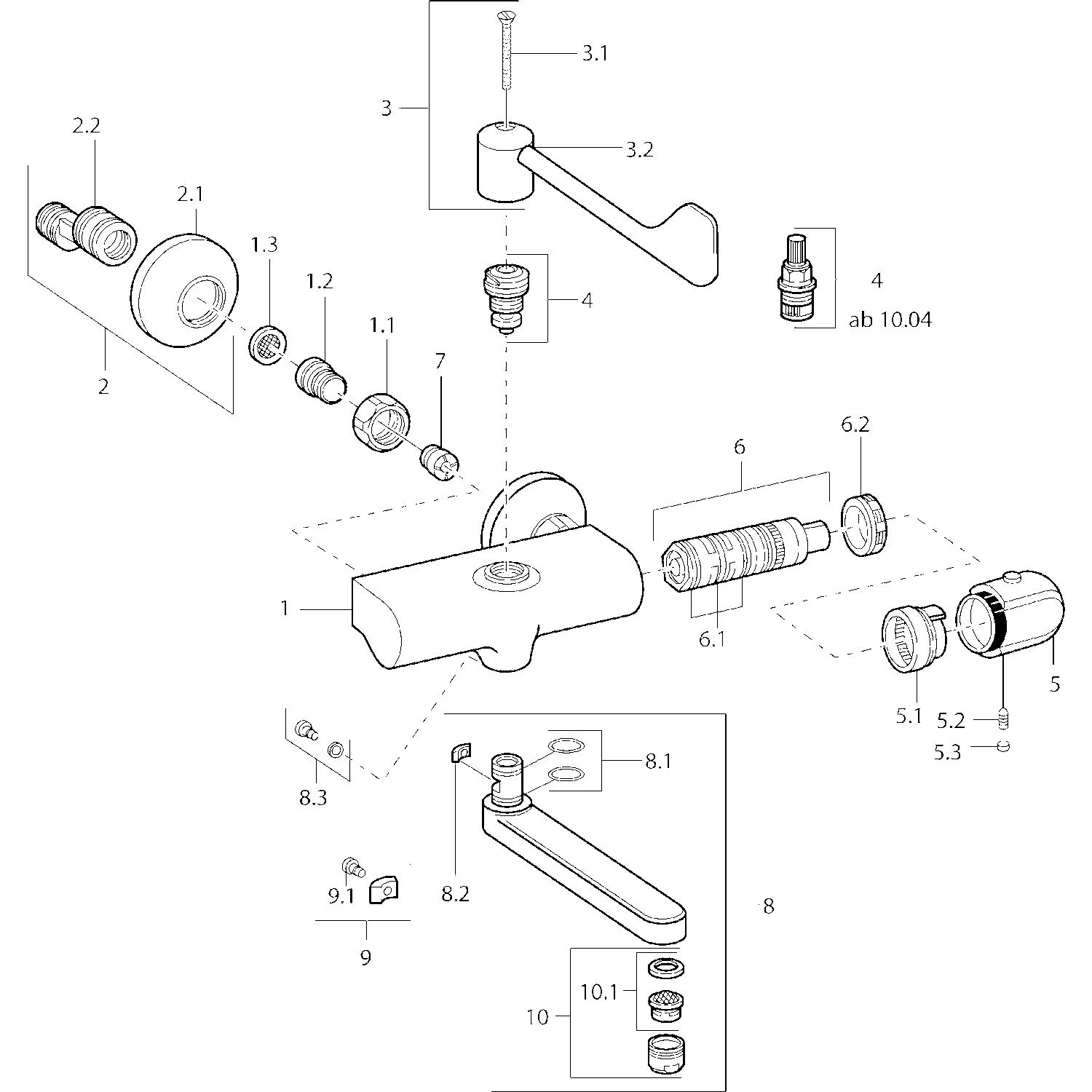 Zweihand-Waschtischarmatur Bedienungshebel lang „Tempra“ Ausladung 245 mm in Chrom Zweihand-Waschtischarmatur Bedienungshebel lang „Tempra“ Ausladung 245 mm in Chrom
