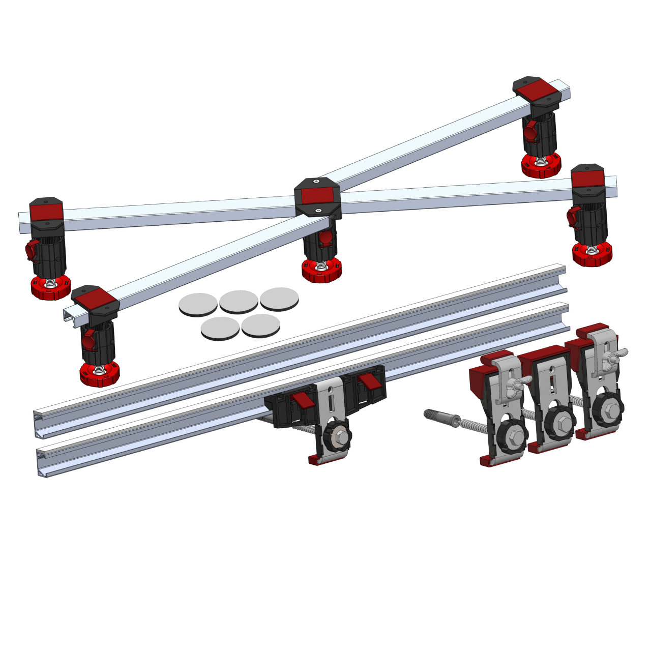 Badundu Duschwannenfuß Set bestehend aus Duschwannenfuß, Wandanker, Wannenrandleisten-Set und Schallschutzpads Badundu Duschwannenfuß Set bestehend aus Duschwannenfuß, Wandanker, Wannenrandleisten-Set und Schallschutzpads