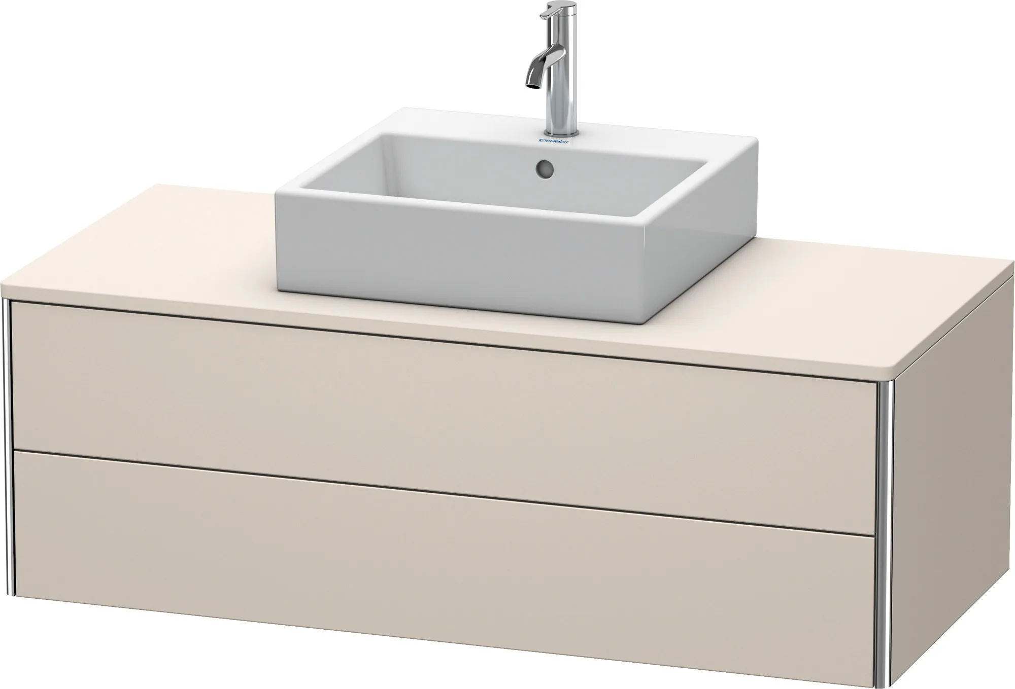 Duravit Waschtischunterschrank wandhängend „XSquare“ 120 × 40 × 54,8 cm Taupe Supermatt Duravit Waschtischunterschrank wandhängend „XSquare“ 120 × 40 × 54,8 cm Taupe Supermatt