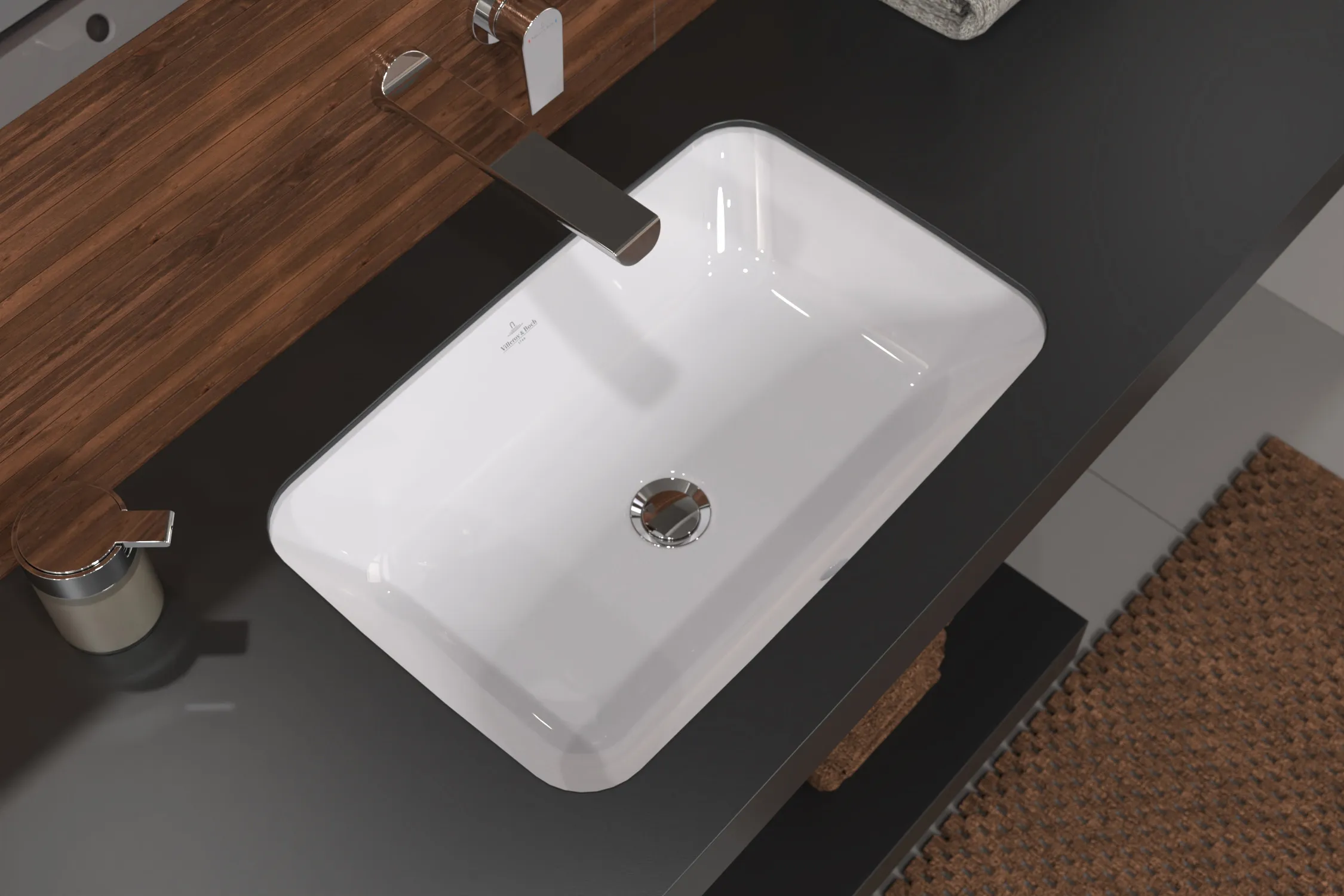 Villeroy & Boch Unterbauwaschtisch „Architectura“ 630 × 430 × 175 mm, ohne Hahnlochbohrung in Weiß Alpin Villeroy & Boch Unterbauwaschtisch „Architectura“ 630 × 430 × 175 mm, ohne Hahnlochbohrung in Weiß Alpin