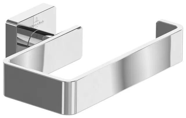 Villeroy & Boch Toilettenpapierhalter „Elements-Striking“ 13,5 × 9,3 × 4,5 cm in chrom, Befestigung verdeckt