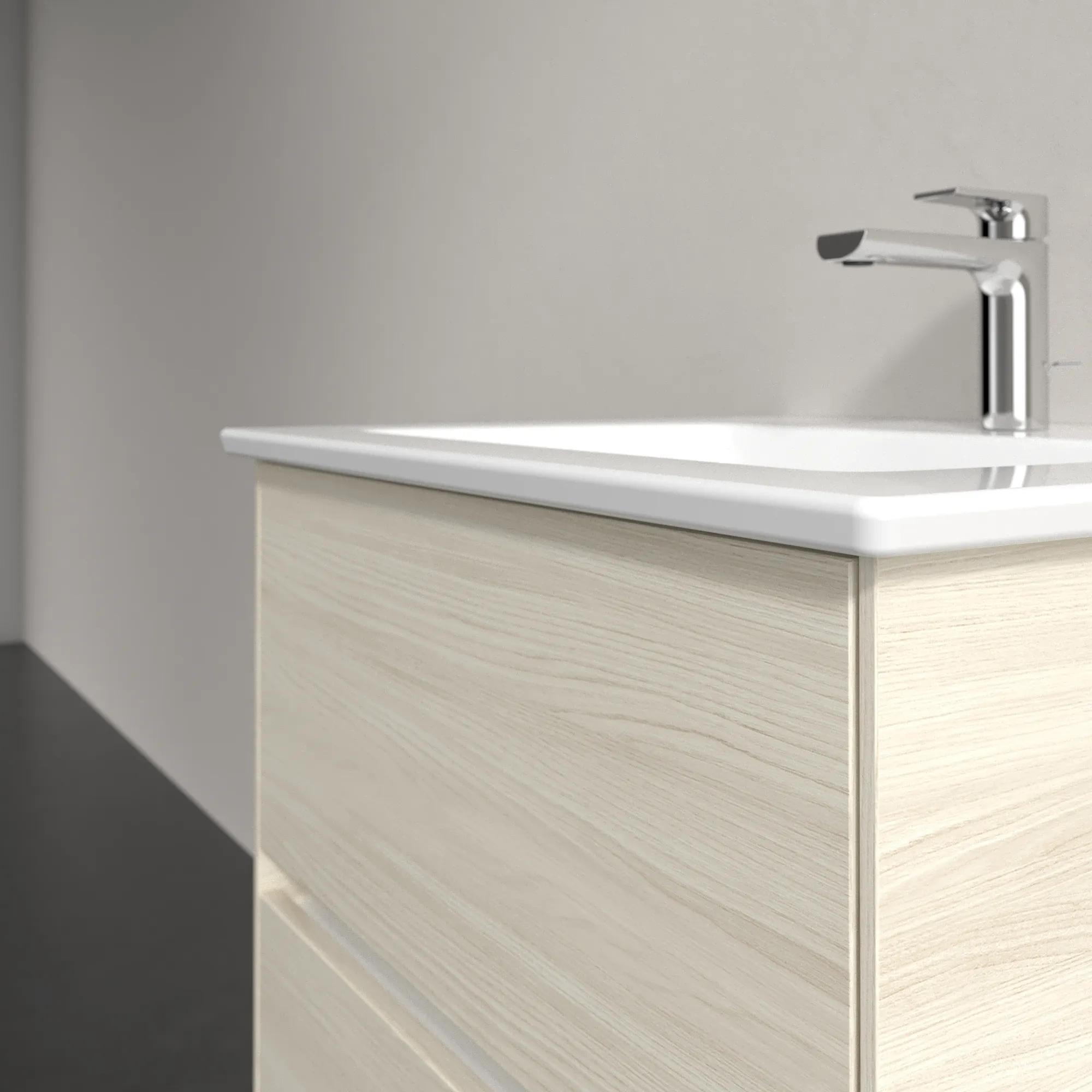 Villeroy & Boch Waschtischunterschrank „Collaro“ 561 × 610 × 480 mm White Oak, mit Beleuchtung, für Becken mittig Villeroy & Boch Waschtischunterschrank „Collaro“ 561 × 610 × 480 mm White Oak, mit Beleuchtung, für Becken mittig