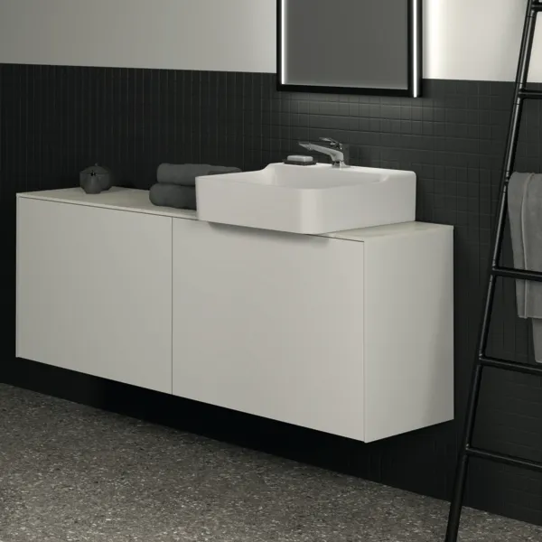 Waschtischplatte Conca, aus Keramik, 1587x373x6mm, Marmor Noir Desir Waschtischplatte Conca, aus Keramik, 1587x373x6mm, Marmor Noir Desir