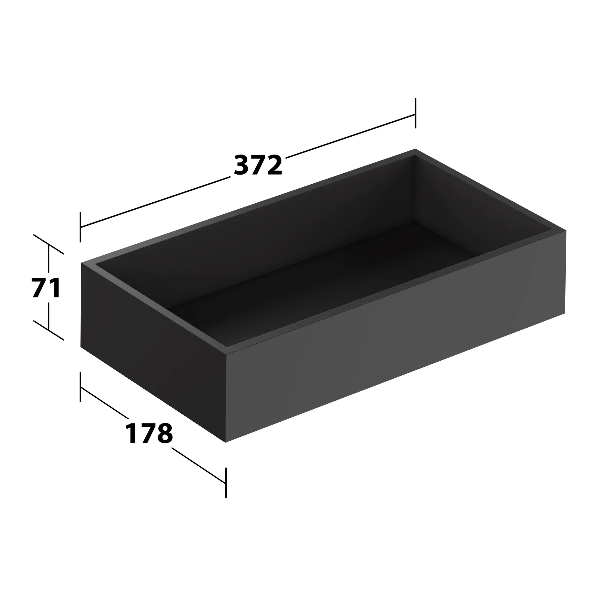 KEUCO Badmöbelzubehör Aufbewahrungsbox 178 x 71 x 372 Carbon KEUCO Badmöbelzubehör Aufbewahrungsbox 178 x 71 x 372 Carbon