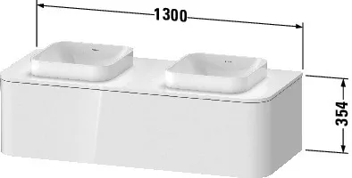 Duravit Waschtischunterschrank wandhängend „Happy D.2 Plus“ Duravit Waschtischunterschrank wandhängend „Happy D.2 Plus“