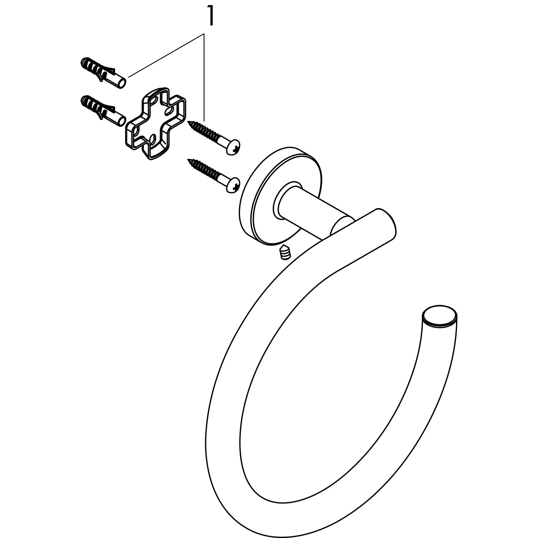 Handtuchring Logis Universal chrom
