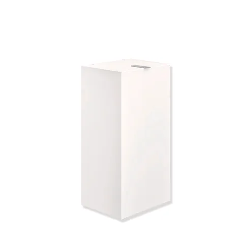 Papierabfallbehälter 25 l pulverbe., mit Deckel weiß tiefmatt Papierabfallbehälter 25 l pulverbe., mit Deckel weiß tiefmatt