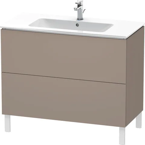 Duravit Waschtischunterschrank bodenstehend „L-Cube“ 102 × 70,4 × 48,1 cm Basalt Matt