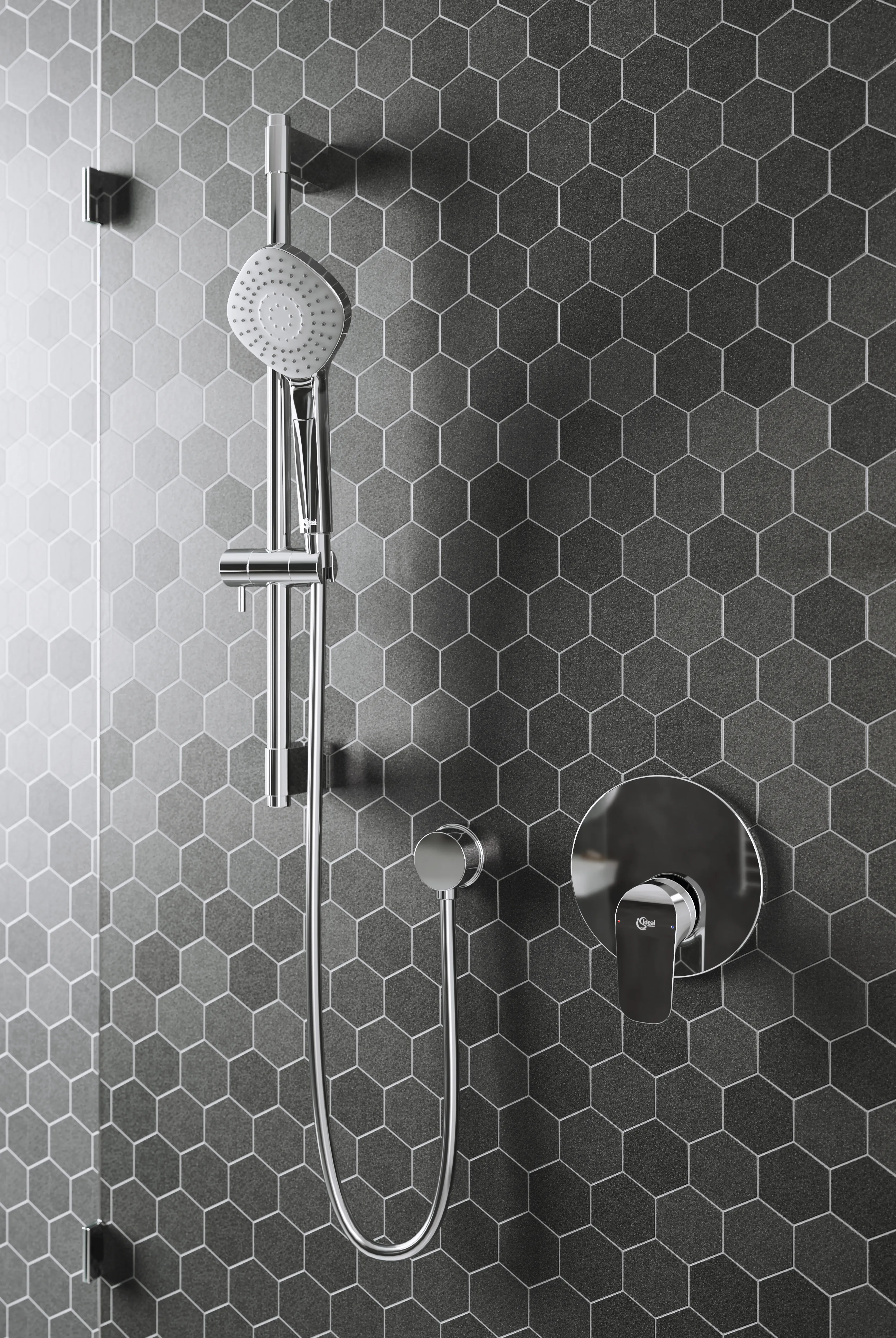 Brausekombi. Idealrain Evo, 600mm, 3-Funktionshandbrause Diamond Durchmesser:115mm, Chrom Brausekombi. Idealrain Evo, 600mm, 3-Funktionshandbrause Diamond Durchmesser:115mm, Chrom