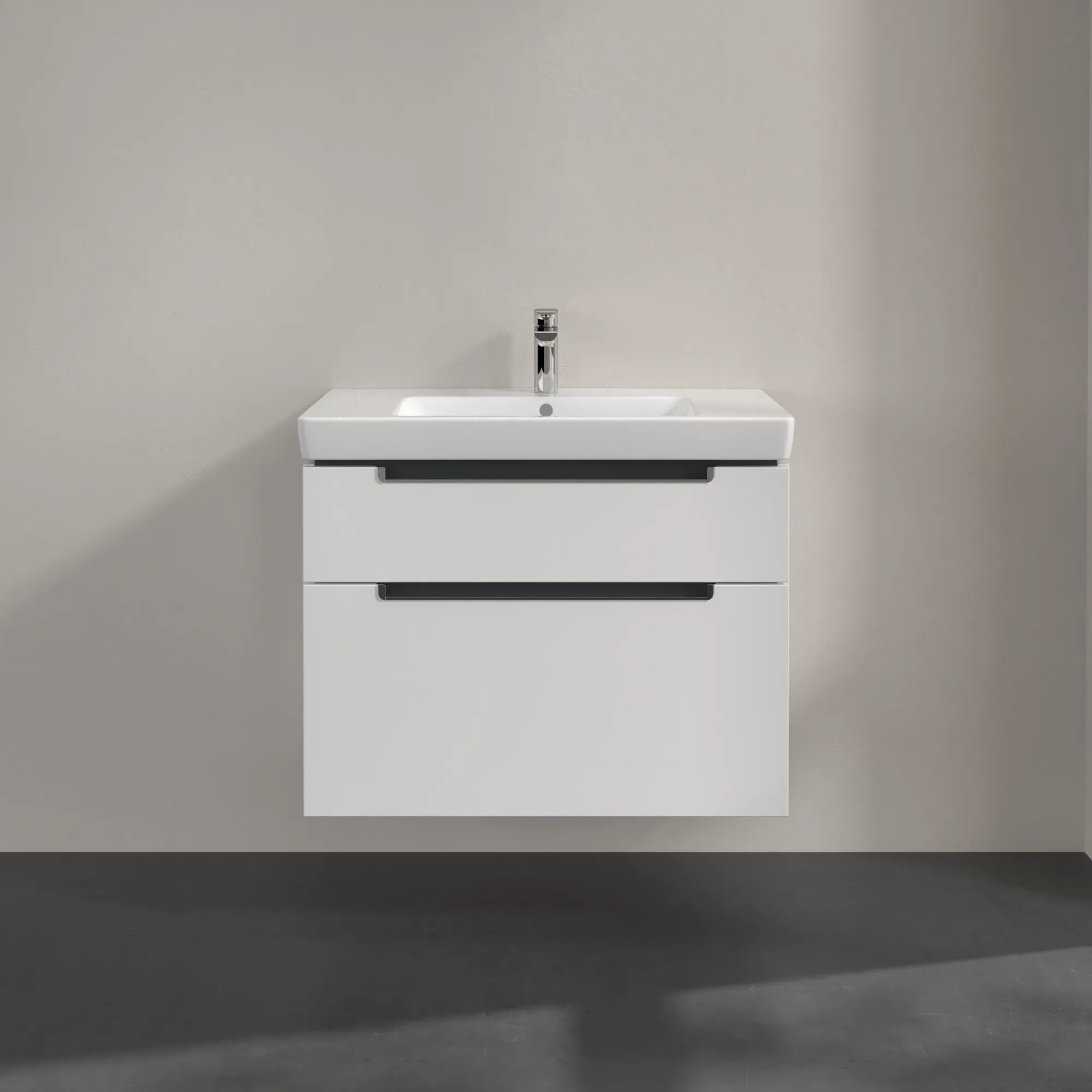 Villeroy & Boch Waschtischunterschrank „Subway 2.0“ 787 × 590 × 449 mm Weiß Matt, für Becken mittig, ohne Beleuchtung