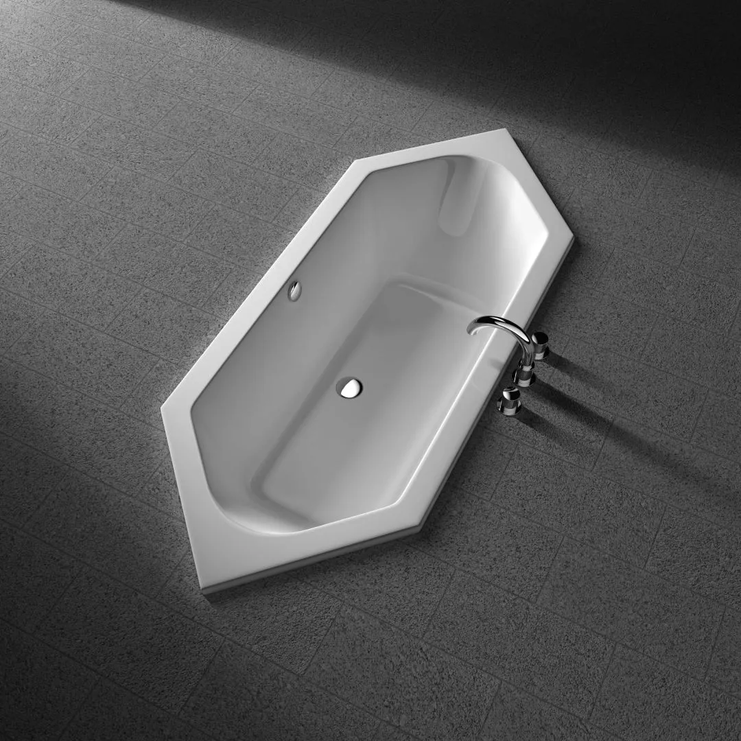 Kermi Duschdesign LIVORO VL1 Sechseckbadewanne weiß 1950x800 mm, 450 mm Tiefe, 600-650 mm Einbauhöhe Kermi Duschdesign LIVORO VL1 Sechseckbadewanne weiß 1950x800 mm, 450 mm Tiefe, 600-650 mm Einbauhöhe