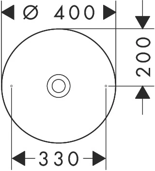 AXOR Suite Waschbecken & Badewannen Aufsatzwaschtisch 400 ohne Hahnloch und Überlauf Chrom