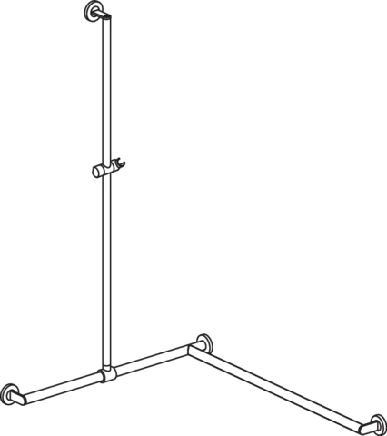 HEWI Haltegriff Ausführung rechts „System 900“ in Schwarz tiefmatt / Chrom HEWI Haltegriff Ausführung rechts „System 900“ in Schwarz tiefmatt / Chrom