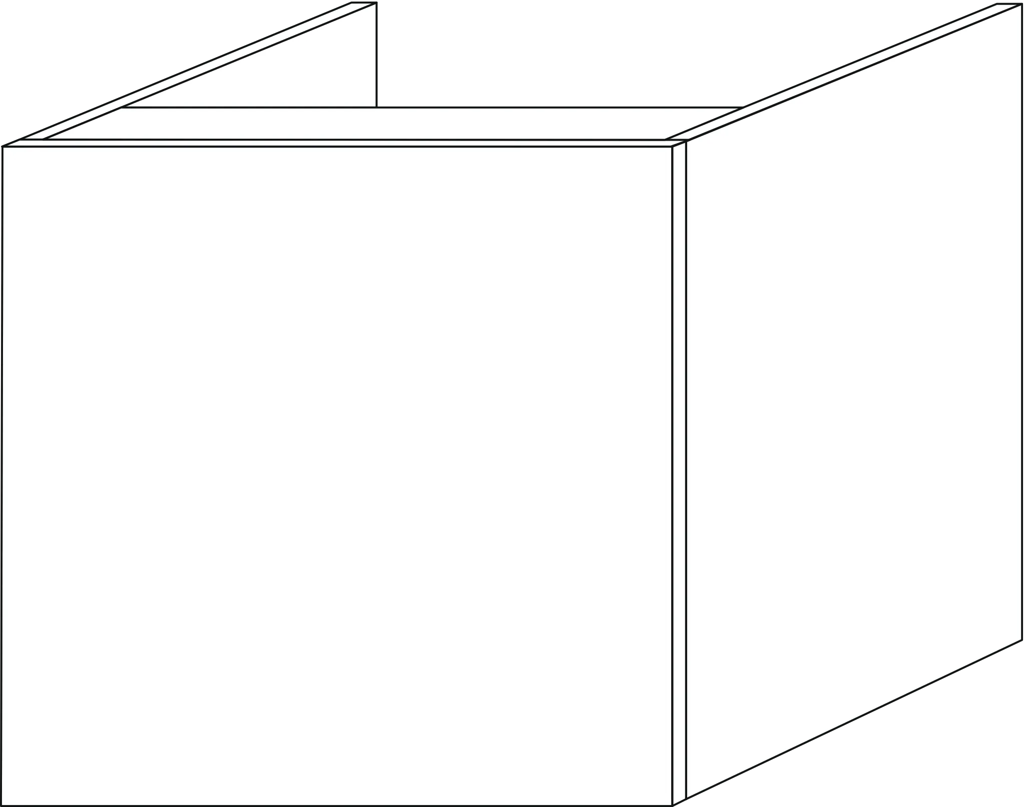 WTU mit Tür A: links 2morrow (G1370L) 510x500x420 Anthrazit-Matt